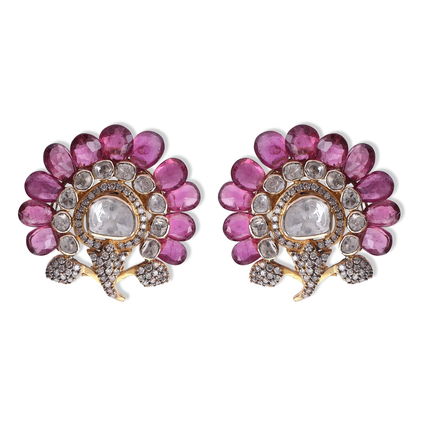 Rosette polki Earrings - GOLDKARAT