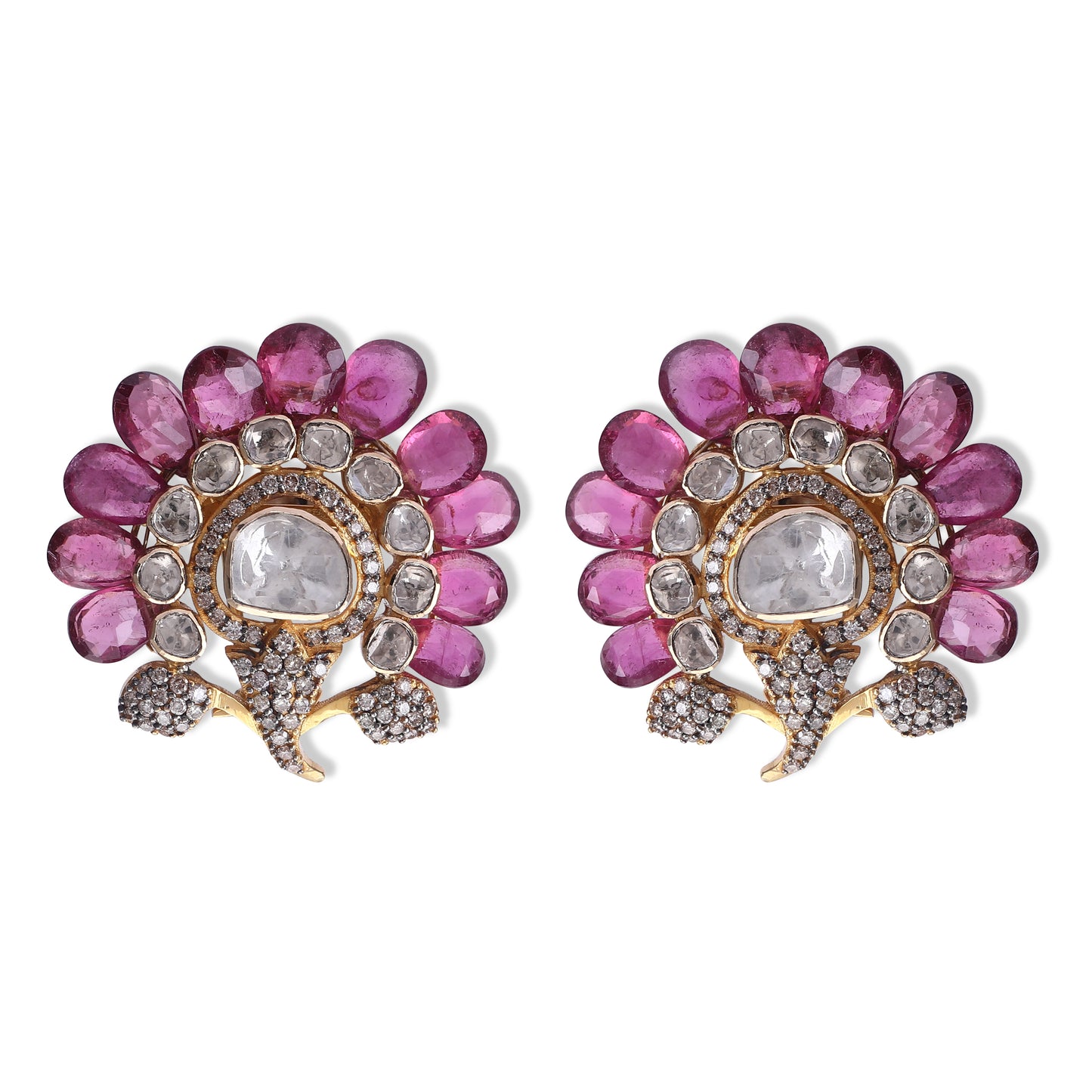 Rosette polki Earrings - GOLDKARAT