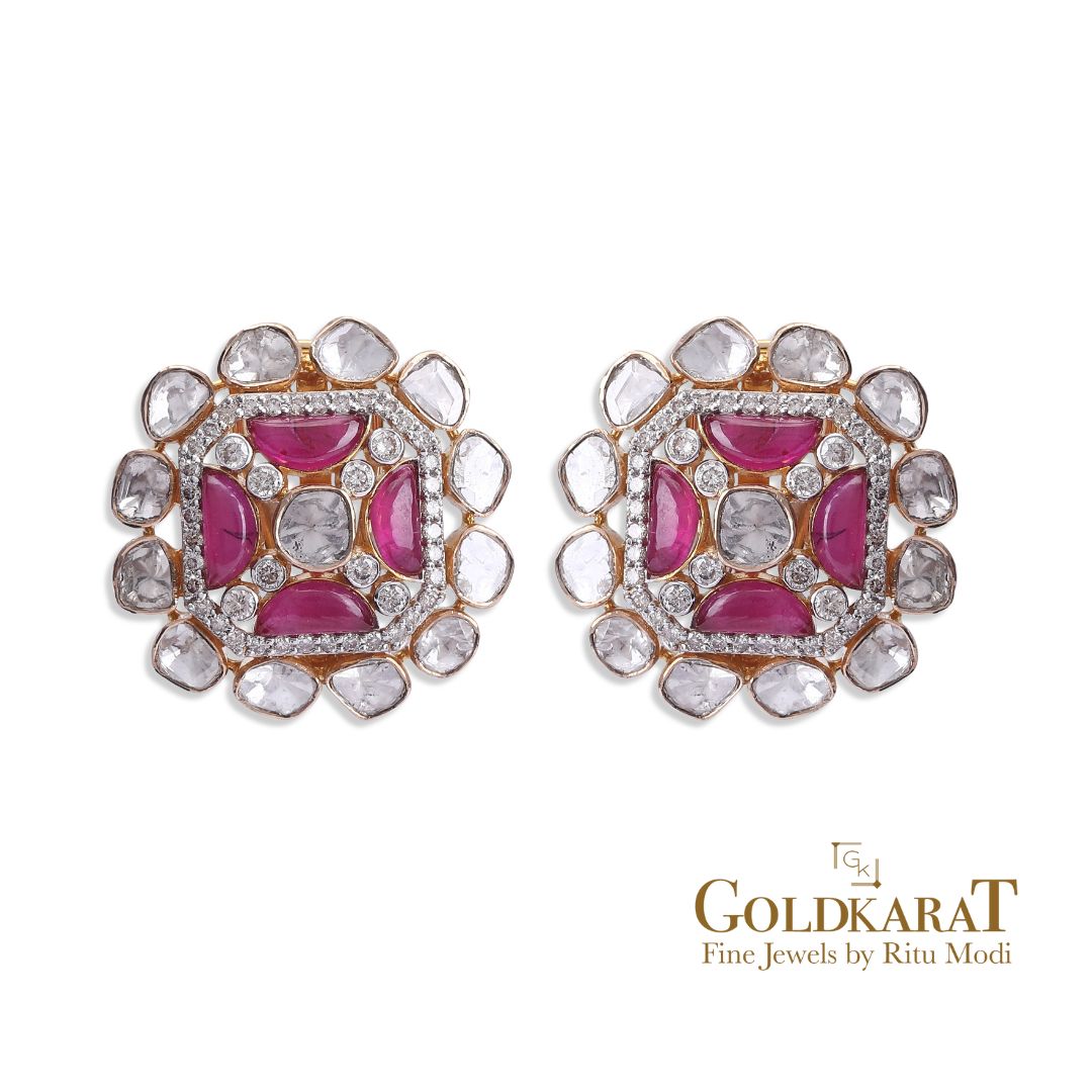 Shiaara Polki Diamond Earrings