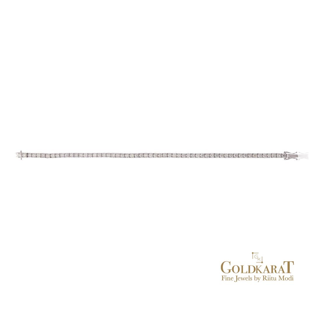 Diamond Single Tennis Bracelet - GOLDKARAT