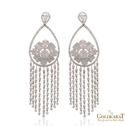 Diamond Cascade Chandelier Earrings - GOLDKARAT