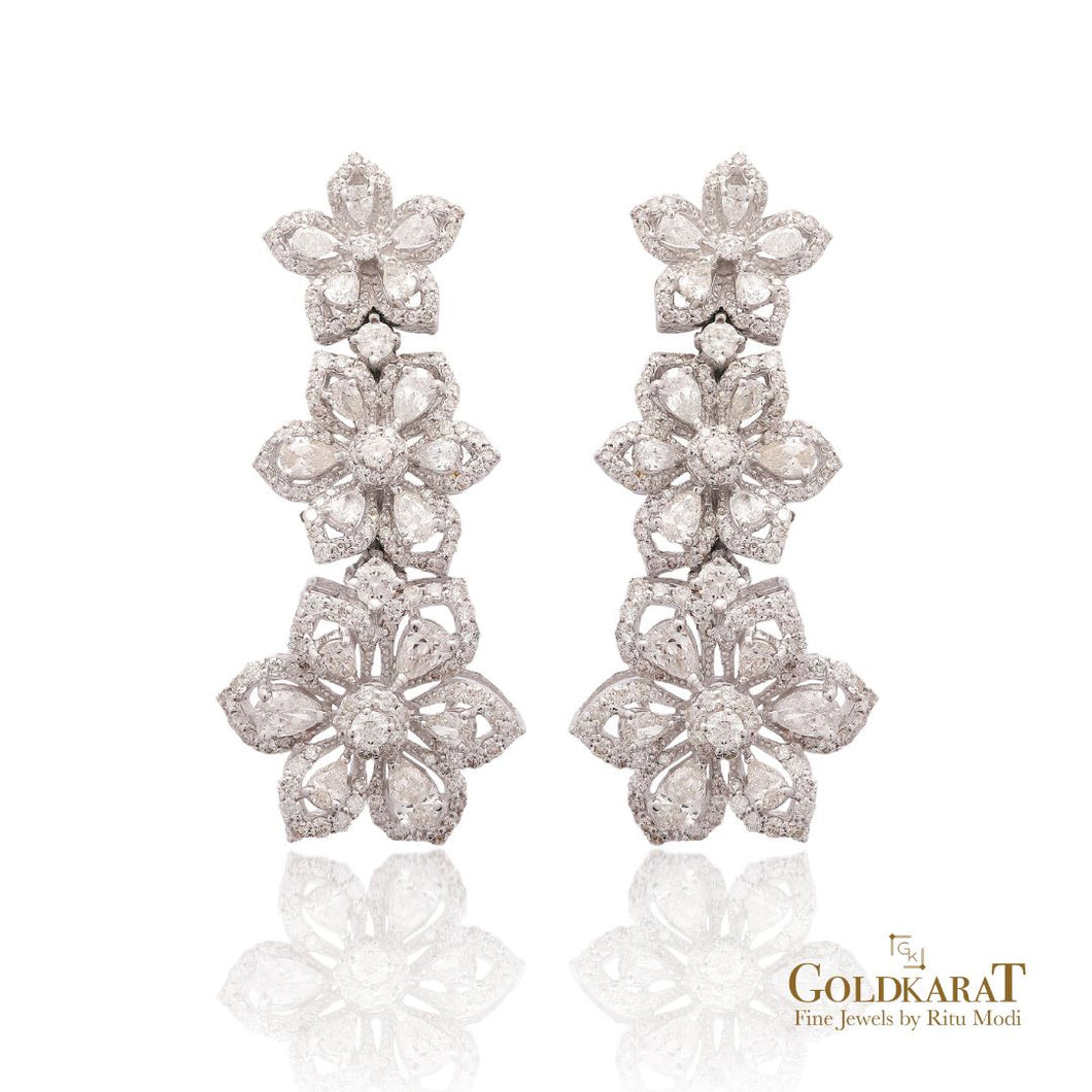 Diamond Floret  Earrings - GOLDKARAT