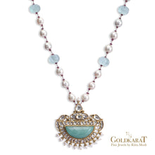 Load image into Gallery viewer, Bagh Emerald Polki Necklace - GOLDKARAT
