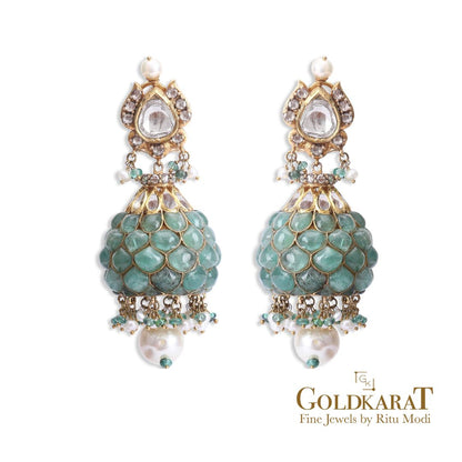 Isha Jhumki Earrings - GOLDKARAT