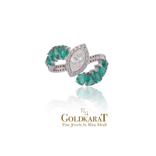 Emerald Diamond Ring - GOLDKARAT