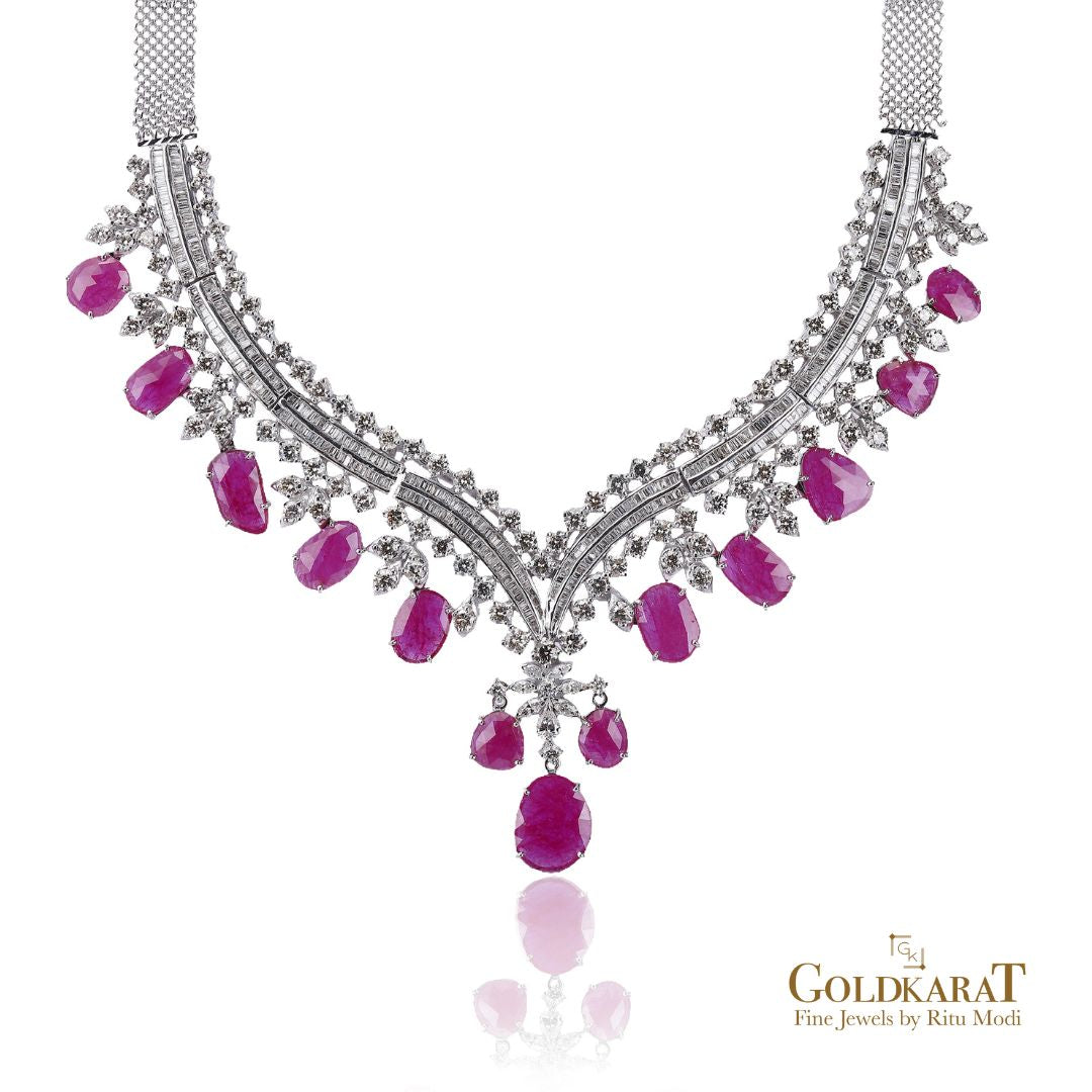 Diamond Ruby Empire Necklace - GOLDKARAT